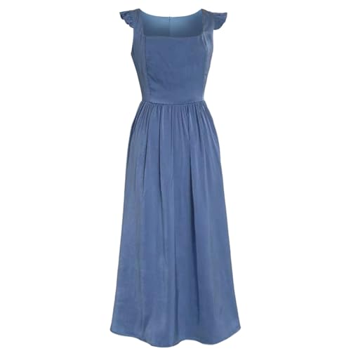 Stil Cosplay Kleid Bier Festival Retro Korsett Schnürweste Kleid mit Flatterärmeln für Frauen Elegantes Gothic Lolita Kostüm Einteiliges Ruffy-Cosplay-Kostüm (Blue, XXL) von Todiri