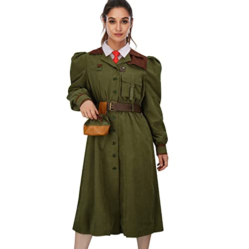 Todollcos Damen Matilda Musical Miss Trunchbull Kostüm Outfit Agatha Trunchbull Mantel Hemd Krawatte Gürtel komplettes Set für Halloween Cosplay (XX-Large) von Todollcos