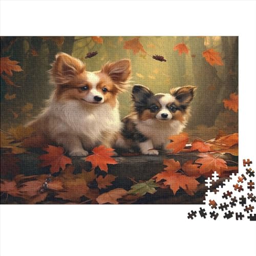 Autumn Babylosaurus Puzzleteile 1000 Für Erwachsene Cute Pet Dog Puzzles Für Erwachsene Puzzle Holzpuzzle Lernspielzeug 1000pcs (75x50cm) von ToeTs