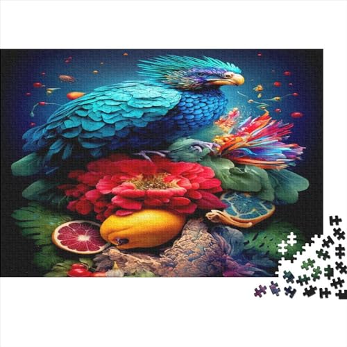 Colored Parrot Puzzle 300 Teile, AnimalPuzzle Für Erwachsene, Puzzle Farbenfrohes Legespiel,Geschicklichkeitsspiel Für Die Ganze Familie 300pcs (40x28cm) von ToeTs