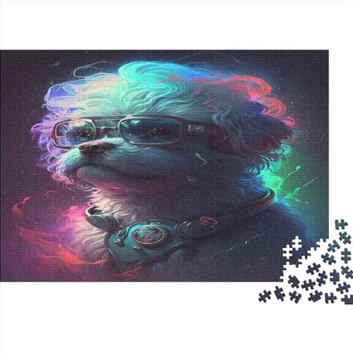 Dog Paintings Puzzles 500 Teile Erwachsener Kniffel Spaß Für Die Ganze Familie - Fun Animals Puzzle Abwechslungsreiche Motive Für Jeden Geschmack 500pcs (52x38cm) von ToeTs