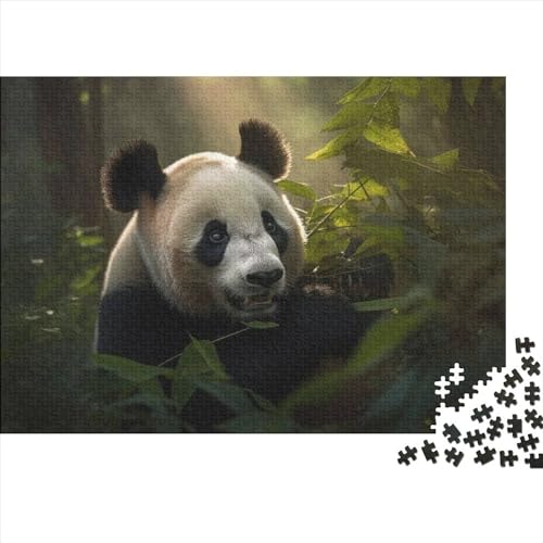 Jungle Panda Puzzle 300 Teile,Animal Protection Puzzle Für Erwachsene, Impossible Puzzle, Geschicklichkeitsspiel Für Die Ganze Familie 300pcs (40x28cm) von ToeTs