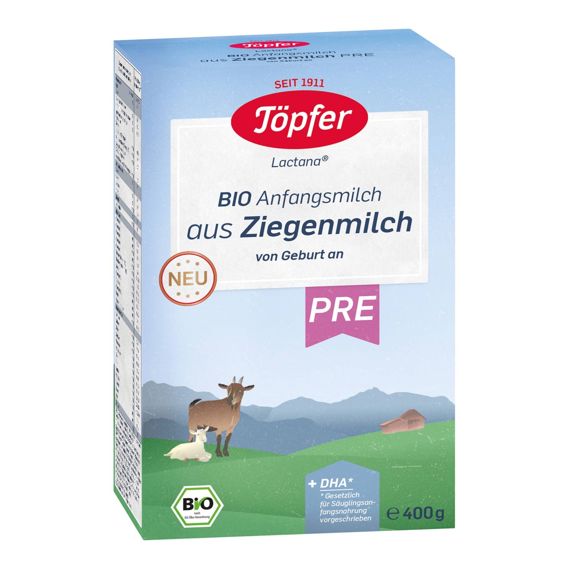 Töpfer Bio-Anfangsmilch PRE Ziege 400g von Töpfer