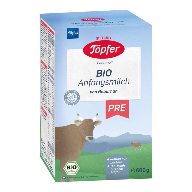 Töpfer Bio Anfangsmilch Pre, 600g von Töpfer