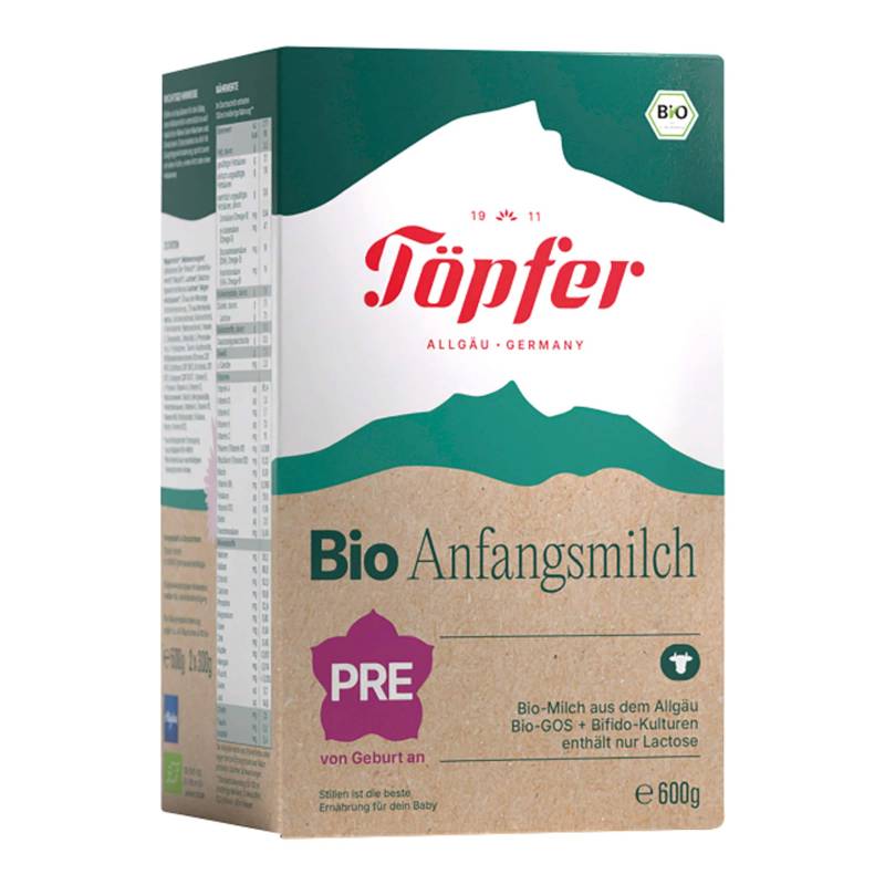 Töpfer Bio Anfangsmilch Pre, 600g von Töpfer