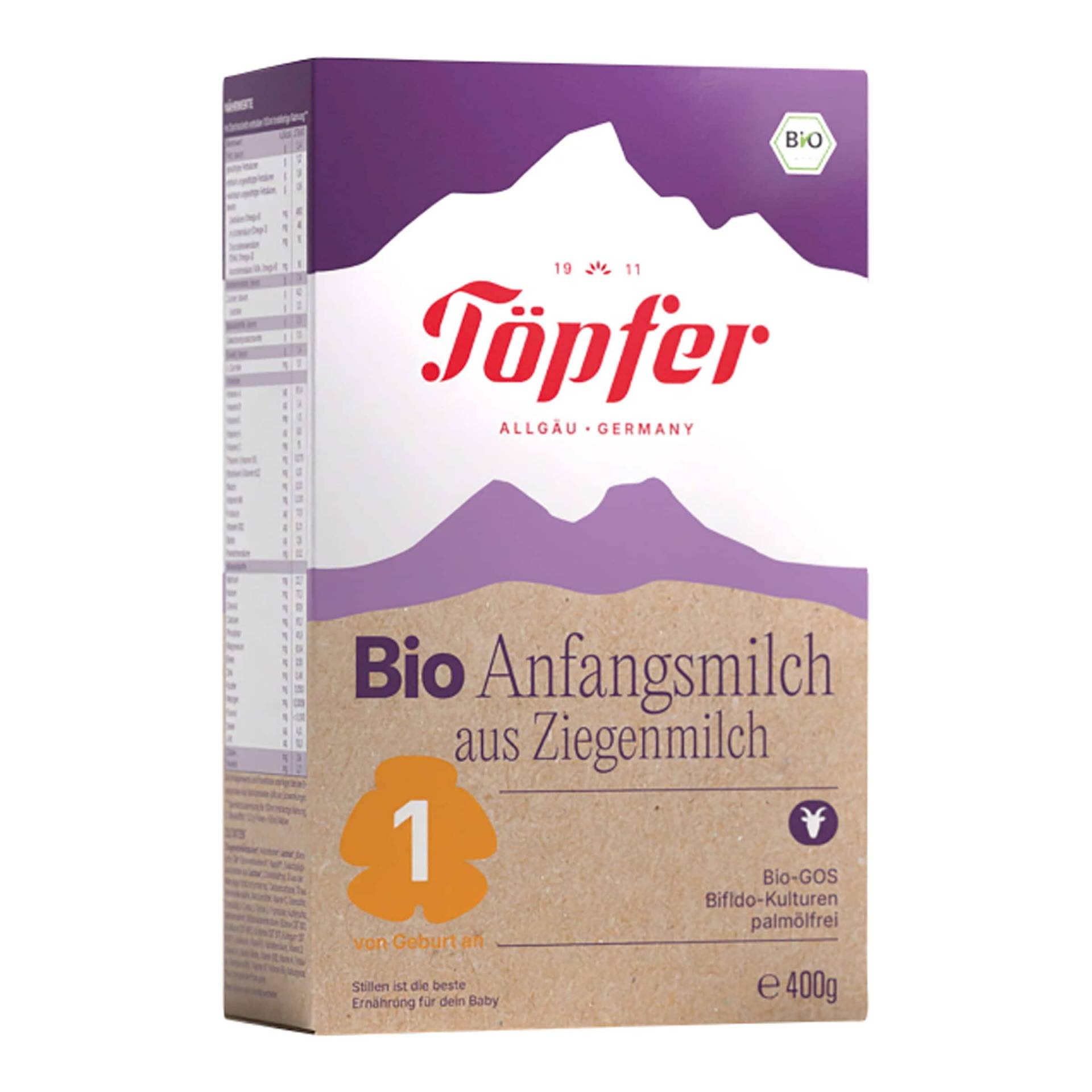 Töpfer Bio Anfangsmilch Ziege 1, 400g Töpfer Bio Anfangsmilch Ziege 1, 400g von Töpfer