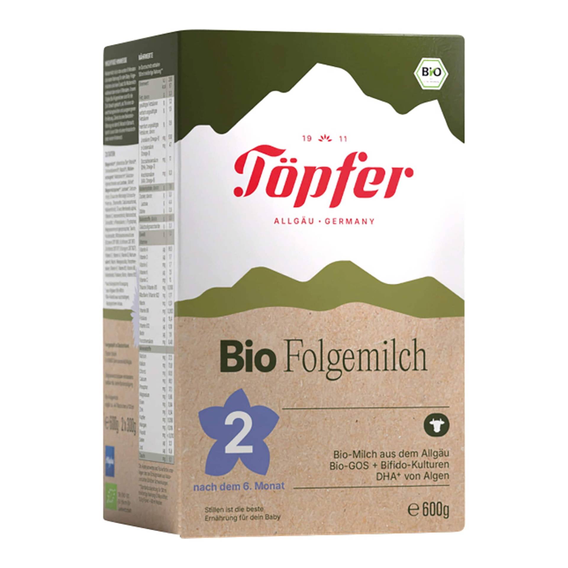 Töpfer Bio Folgemilch 2, 600g von Töpfer