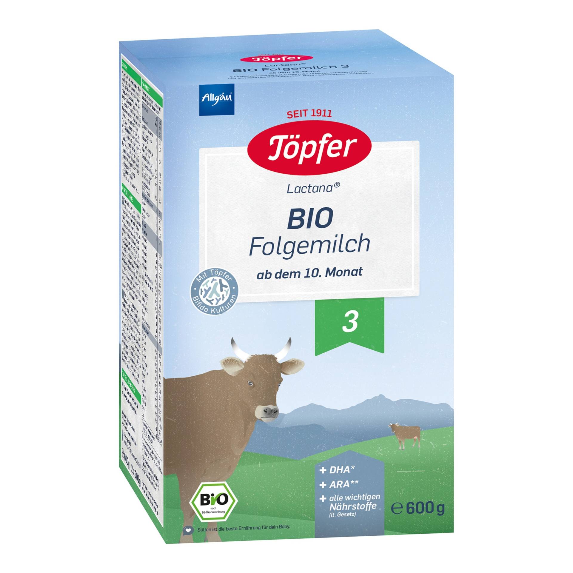 Töpfer Bio Folgemilch 3, 600g Töpfer Bio Folgemilch 3, 600g von Töpfer