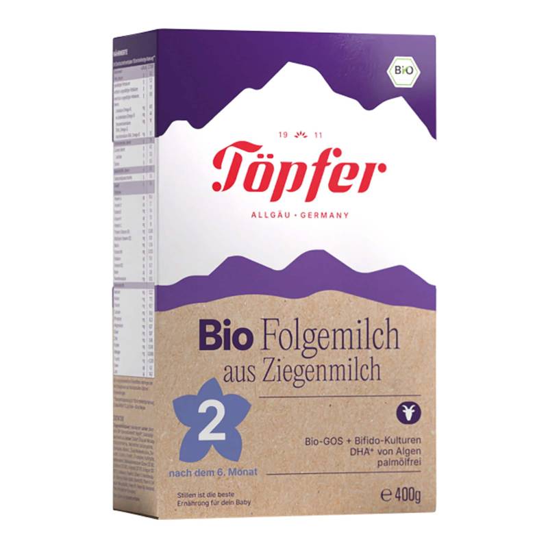 Töpfer Bio Folgemilch Ziege 2, 400g Töpfer Bio Folgemilch Ziege 2, 400g von Töpfer