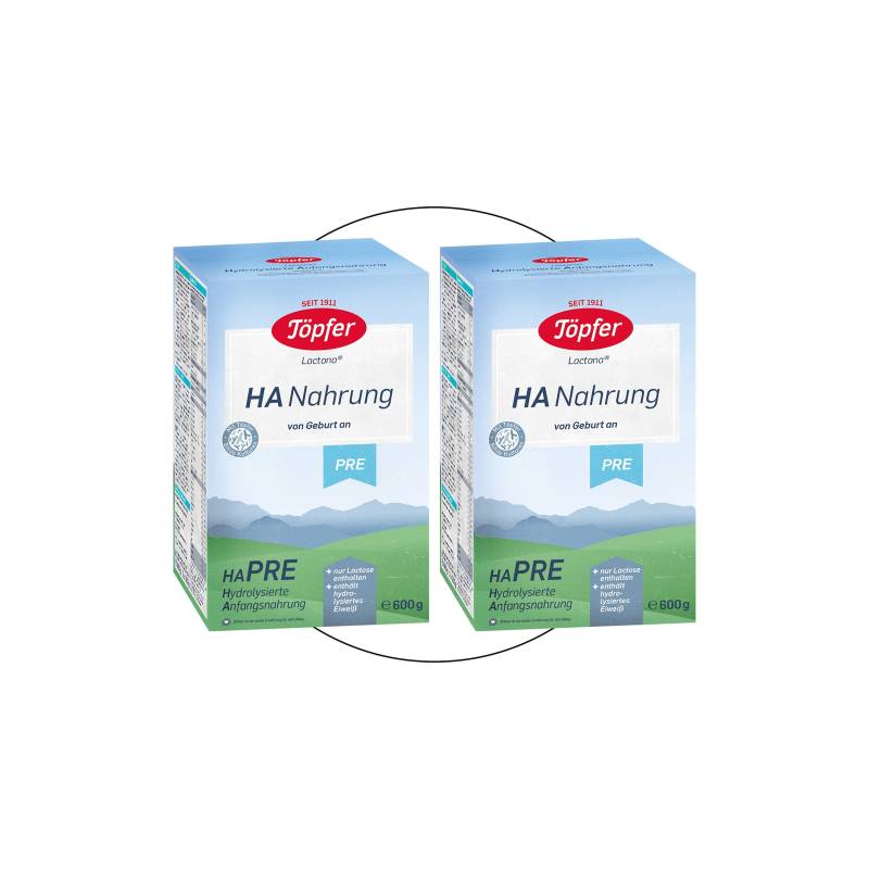 Töpfer Bundle 2er Pack Anfangsmilch HA Pre, 600g von Töpfer