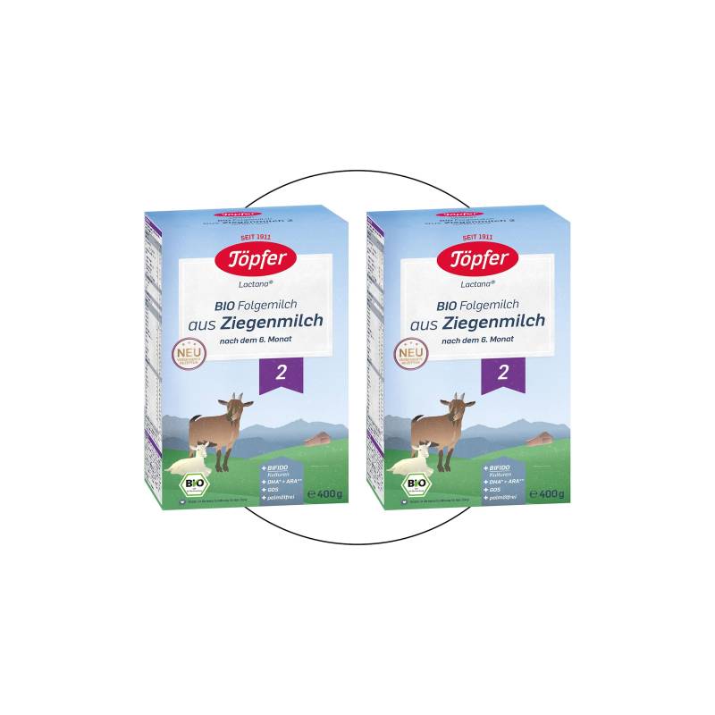Töpfer Bundle 2er Pack Bio Folgemilch Ziege 2, 400g von Töpfer