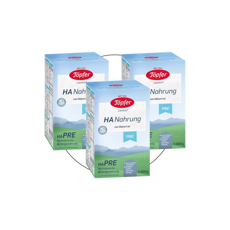 Töpfer Bundle 3er Pack Anfangsmilch HA Pre, 600g von Töpfer
