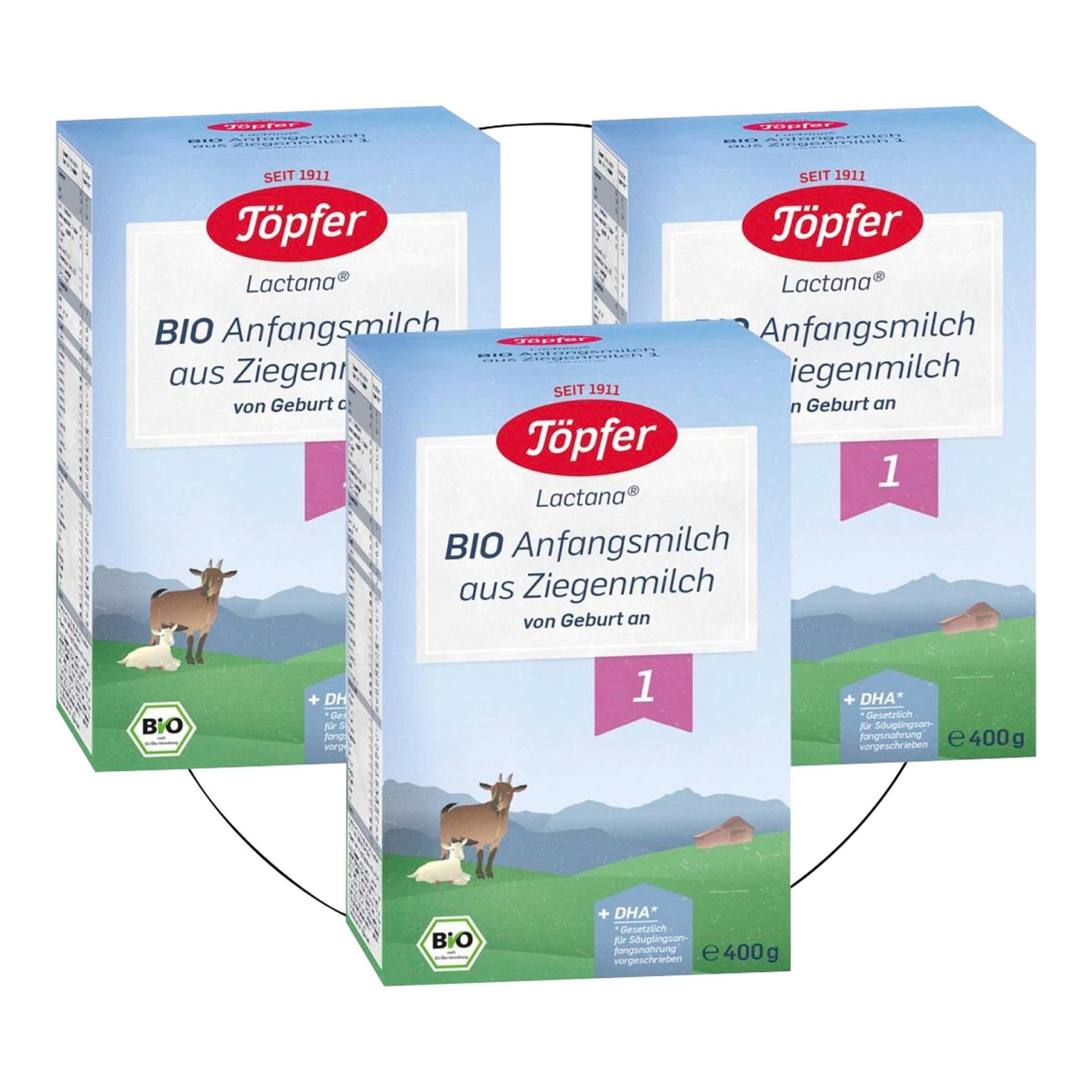 Töpfer Bundle 3er Pack Bio Anfangsmilch Ziege 1, 400g Töpfer Bundle 3er Pack Bio Anfangsmilch Ziege 1, 400g von Töpfer