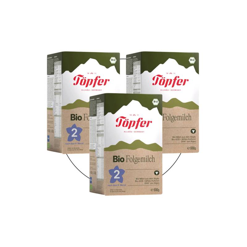 Töpfer Bundle 3er Pack Bio Folgemilch 2 600 g Töpfer Bundle 3er Pack Bio Folgemilch 2 600 g von Töpfer