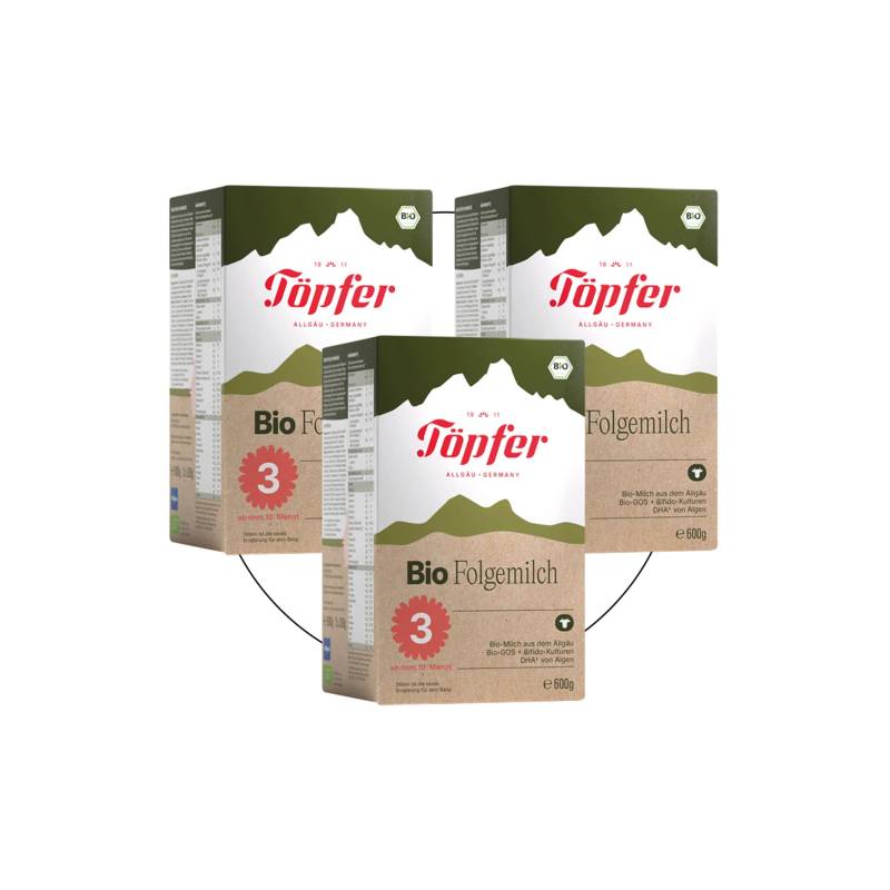 Töpfer Bundle 3er Pack Bio Folgemilch 3 600 g Töpfer Bundle 3er Pack Bio Folgemilch 3 600 g von Töpfer