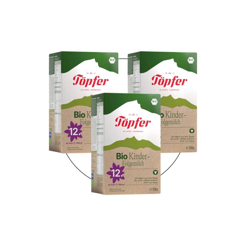 Töpfer Bundle 3er Pack Bio Kinder-Folgemilch 500 g Töpfer Bundle 3er Pack Bio Kinder-Folgemilch 500 g von Töpfer
