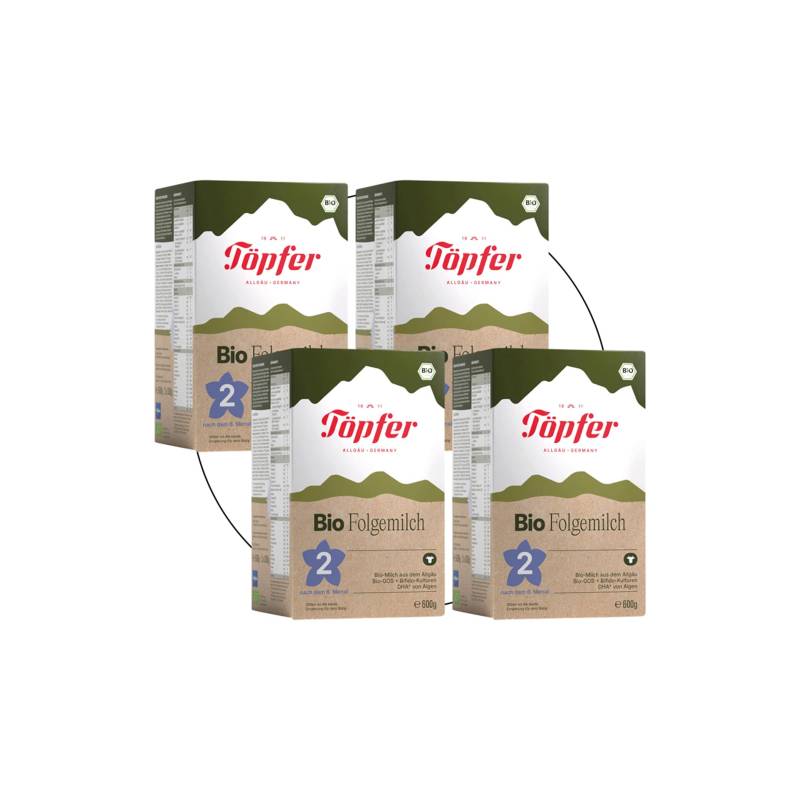 Töpfer Bundle 4er Pack Bio Folgemilch 2 600 g Töpfer Bundle 4er Pack Bio Folgemilch 2 600 g von Töpfer