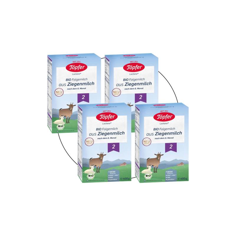 Töpfer Bundle 4er Pack Bio Folgemilch Ziege 2, 400g von Töpfer