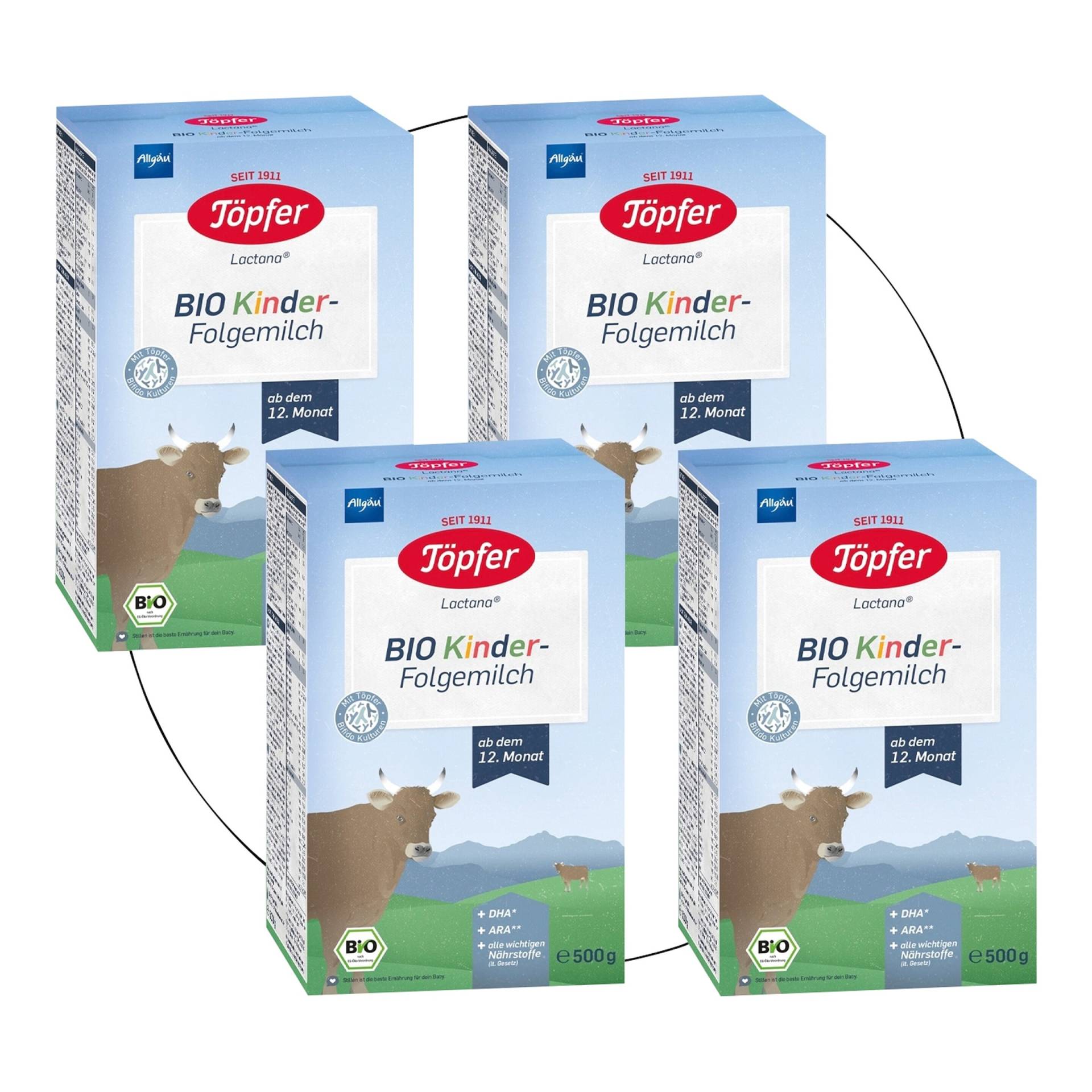 Töpfer Bundle 4er Pack Bio Kinder-Folgemilch 500g Töpfer Bundle 4er Pack Bio Kinder-Folgemilch 500g von Töpfer