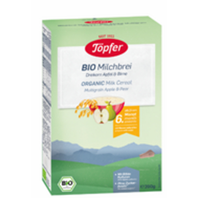 Töpfer Milchbrei Bio Dreikorn Apfel & Birne 200g ab dem 6. Monat Töpfer Milchbrei Bio Dreikorn Apfel & Birne 200g ab dem 6. Monat von Töpfer