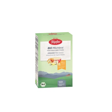 Töpfer Milchbrei Bio Hafervollkorn Apfel & Vanille 200g ab dem 6. Monat von Töpfer