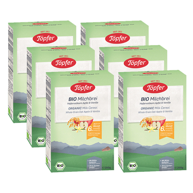 Töpfer Milchbrei Bio Hafervollkorn Apfel & Vanille 6x 200g ab dem 6. Monat Töpfer Milchbrei Bio Hafervollkorn Apfel & Vanille 6x 200g ab dem 6. Monat von Töpfer