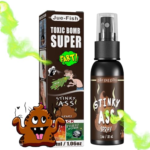Stinkender Furz-Spray, 30ml Flüssiger Furz,Furzspray Prank Extrem, Scherzartikel Pupsspray Spray, Schrecklicher Geruch Spray Langanhaltender Geruch, Stinky Liquid Fart,Furzspray Ekliger (A+B+C) von Toerjii
