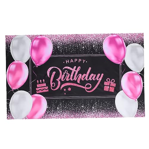 Geburtstagsbanner aus Dekoratives Hintergrundbanner für Fotografie Partys für Geburtstagsfeiern mit Ballon Design Langlebig Farbenfroh von Tofficu