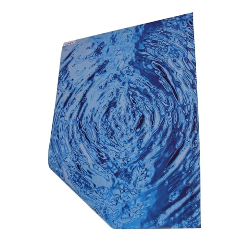 Tofficu 1 Blatt Aufkleber mit Wasserstruktur Abdeckung Oberfläche Wasserwellenpapier Wasser Muster Aufkleber Wasserdekor Tapete mit Wasserkörnern entfernbarer Aufkleber Wandposter PVC Blue von Tofficu
