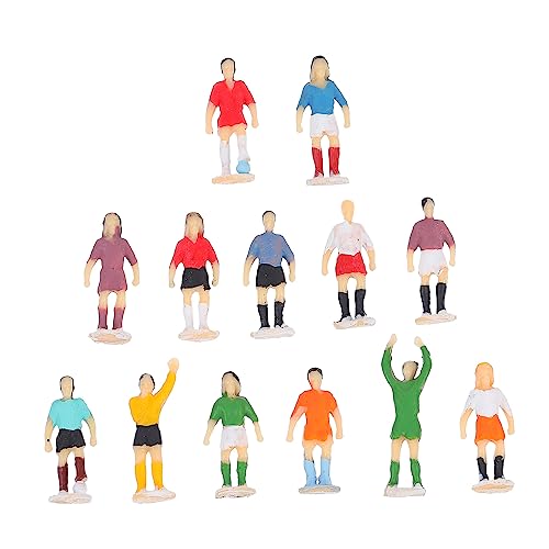 Tofficu 1 Sandtischfußballmann Fußballfigur Spieler Modelle Jugend Tonhöhe Menschen Klein Sport Miniatur Beweglich Desktop Männchen Fußball-actionfiguren Winzige Figuren Plastik Colorful von Tofficu