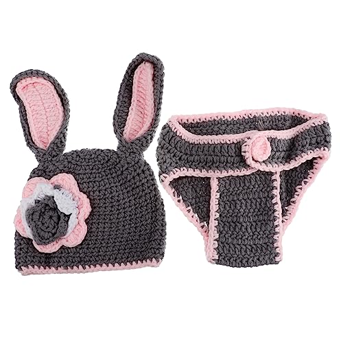 Tofficu 1 Satz Bequeme Babykleidung Babyartikel Kleidung Für Neugeborene Mädchen Babysachen Für Neugeborene Neugeborenes Säuglingskleidung Foto -requisiten Kaninchen Babykleidung Grey Garn von Tofficu