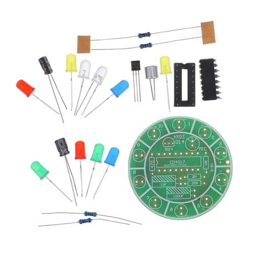 Tofficu 1 Satz DIY Rotierendes Lichtset Soundaktiviertes LED Kit für Wissenschaftsexperimente mit Farbwechsel und Wasserfluss Einfach Zusammenzubauen für Kreative Elektronikprojekte von Tofficu
