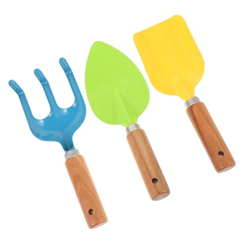 Tofficu 1 Satz Strandspielzeug Set für Teiliges Gartenwerkzeug Set aus Buchenholz für Sandkasten und Strandspiele Leicht und Farbenfroh Fördert Kreatives von Tofficu