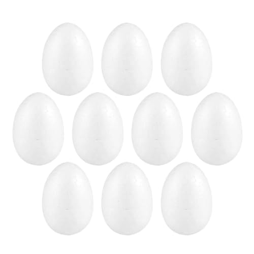 Tofficu 10 Stück Ostereier Aus Schaumstoff 10 cm Weiße Eier Aus Polystyrol Zum Bemalen Kunsthandwerksschaum-Modell In Eiform Für Osterdekorationen Basteln Handgefertigte Tofficu 10 Stück Ostereier Aus Schaumstoff 10 cm Weiße Eier Aus Polystyrol Zum Bemalen Kunsthandwerksschaum-Modell In Eiform Für Osterdekorationen Basteln Handgefertigte von Tofficu
