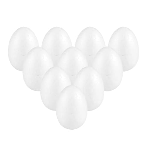 Tofficu 10 Stück Ostereier Aus Schaumstoff 8 cm Weiße Eier Aus Polystyrol Zum Bemalen Bastelschaum-Modell In Form Eines Künstlichen Eies Für Osterdekorationen Bastelarbeiten Tofficu 10 Stück Ostereier Aus Schaumstoff 8 cm Weiße Eier Aus Polystyrol Zum Bemalen Bastelschaum-Modell In Form Eines Künstlichen Eies Für Osterdekorationen Bastelarbeiten von Tofficu
