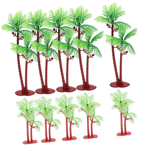 Tofficu 10 Stück Teiliges Miniatur Kokospalmen aus Robustem Realistische Künstliche Pflanzen für DIY Gartendekoration Terrarien und Aquariumdeko Vielseitig Einsetzbar Langlebig und von Tofficu