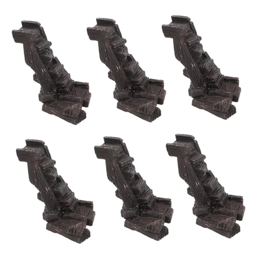 Tofficu 10 Stück Teiliges Miniatur Treppenset aus Resin Detailreiche Puppenhaus Möbel Realistische Miniaturtreppen für DIY Bastelprojekte und Puppenhausdekoration Geeignet für Mikro von Tofficu
