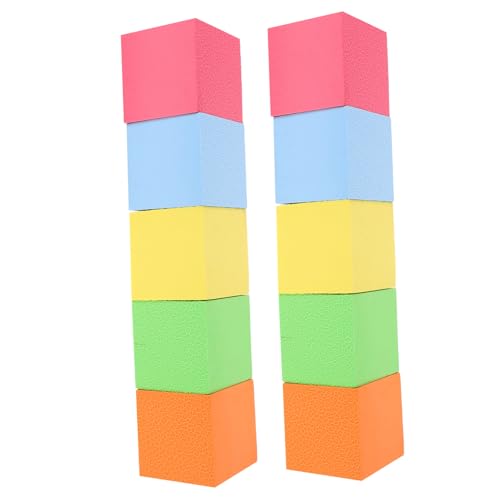 Tofficu 10 Stück Teiliges Schaumstoffwürfel Geometrische Spielzeuge für Bunte Formen Lernen und Kreativgestalten für Frühes Lernen und Spielspaß von Tofficu