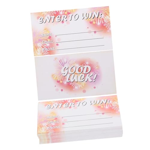 Tofficu 100 Blatt Anmeldeformularkarten Raffle Tickets Matches Eventkarten Blanko-Teilnahmeformulare Los leeres Tombola-Ticket Tombola-Ticketkarten Stimmzettel für die Tombola Papier von Tofficu