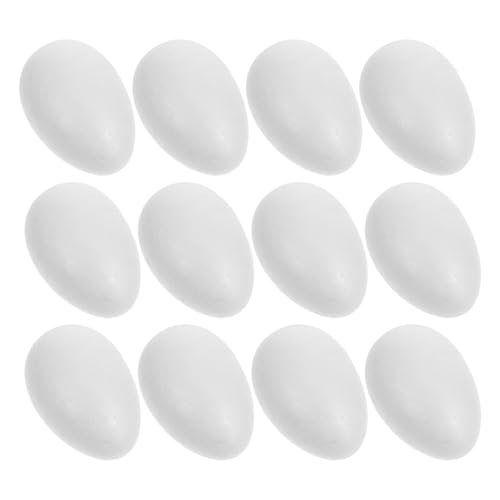 Tofficu 12 Stück Ostereier Aus Schaumstoff 9 cm Weiße Eier Aus Polystyrol Zum Bemalen Bastelschaum-Modell In Eiform Für Osterdekorationen Basteln Handgefertigte Tofficu 12 Stück Ostereier Aus Schaumstoff 9 cm Weiße Eier Aus Polystyrol Zum Bemalen Bastelschaum-Modell In Eiform Für Osterdekorationen Basteln Handgefertigte von Tofficu