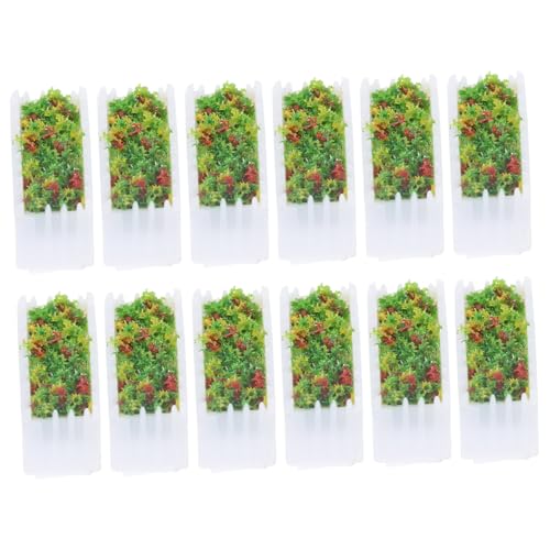 Tofficu 12 Stück Teiliges Miniatur Blumenbeet Weiß mit Blüten DIY Mikro Landschaftsdekoration für Sandtisch und Puppenhaus Struktur Einfach zu Reinigen Vielseitig Einsetzbar von Tofficu