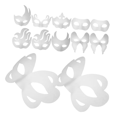 Tofficu 16 Stück handgemachte Maske schmucklos Party Kostüm Maskerade Masken Maskerade-Maske für Frauen halloween masken weiße Maskerademaske Masken für Erwachsene Papier Tofficu 16 Stück handgemachte Maske schmucklos Party Kostüm Maskerade Masken Maskerade-Maske für Frauen halloween masken weiße Maskerademaske Masken für Erwachsene Papier von Tofficu