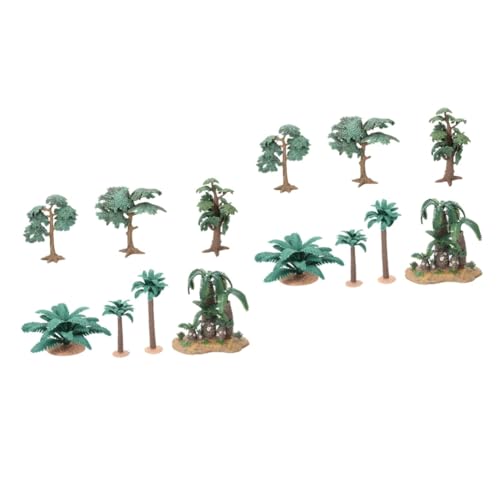 Tofficu 2 Sätze Simulation Von Bäumen Spielzeugeisenbahnen Modellarchitekturbäume Minibaum Minigarten Mikro-landschaftsbaum Minipflanzen Puppenhaus Baumschmuck Grün Plastik Künstlich von Tofficu
