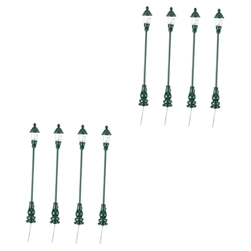 Tofficu 2 Sets Miniatur-hoflampen Modell-straßenlaternen-Requisiten Miniatur-parklampe Für Jungen Und Mädchen Spielzeug Straßenminiaturen 4 Stück * 2 von Tofficu