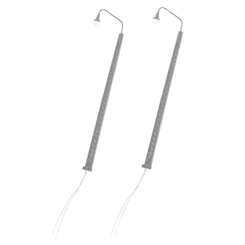 Tofficu 2 Stück Langlebige Abs Metall Modelleisenbahn Laternen Weißes Licht Kompakte Mini Signal Lampen für DIY Mikro Landschaftsdekor Miniatur Haus Zubehör von Tofficu