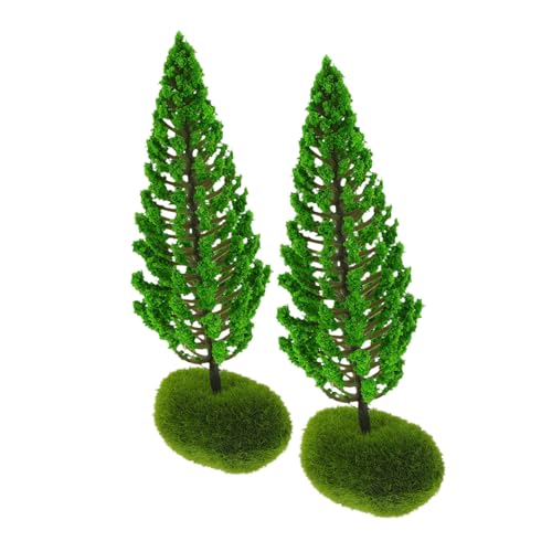 Tofficu 2 Stück Miniatur Straßenbaum Modell Teilig Kreative Landschaftsdeko für Sandtisch DIY Langlebige Kunststoffbäume Kleine Landschaftsbäume für Mikro Garten Bastelprojekte von Tofficu