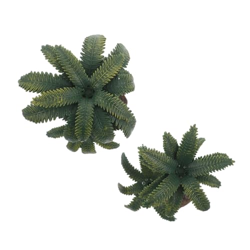 Tofficu 2 Stück Simulation Landschaftsbaum Modellbäume Miniaturlandschaft Gefälschte Bäume Modell Mini Szene Zubehör Modellbäume Mini Modellbäume Mikrolandschaft Künstlicher Baum von Tofficu