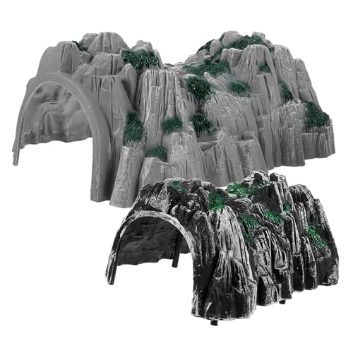 Tofficu 2 Stück Simulation Tunnel Modell aus Robustem Kunststoff Realistische Miniatur Eisenbahn Landschaft mit Design Einfach zu Montieren für Modellbau und Kinderspiel Detailreiche von Tofficu