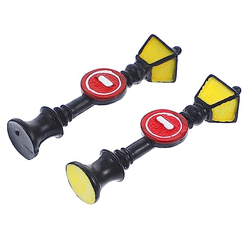 Tofficu 2 Stück Straßenlaternenmodell Mikroskopisches Modelllicht Miniatur Straßenlaternenmodelle Für Miniaturen Mini Straßenlaterne Mini Mülleimerlampe Mädchenspielzeug Kleines von Tofficu