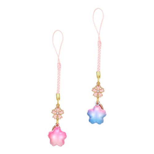 Tofficu 2 Stück Teiliges Japanisches Schlüsselanhänger Niedlichem Blumenmotiv Langlebigem Messing Stilvoller Dekoration Geeignet als Party Geschenkaccessoire Attraktives Design für von Tofficu